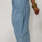 Striped Denim Barrel Jogger Pant