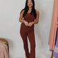 Free To Dream Flare Jumpsuit in Cinnamon