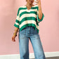 Classic Knit Stripe Top - Green