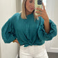Social Sweetness Blouse in Teal
