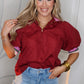 Country Club Gathering Blouse