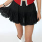 Black Lace Trim Mini Skort