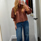 The Delicate Button Down Blouse - Brown