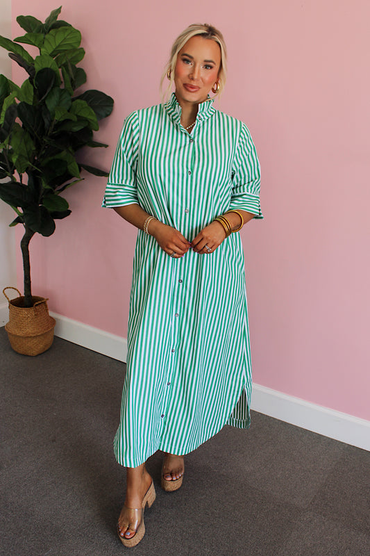 Clover Cutie Stripe Midi Dress