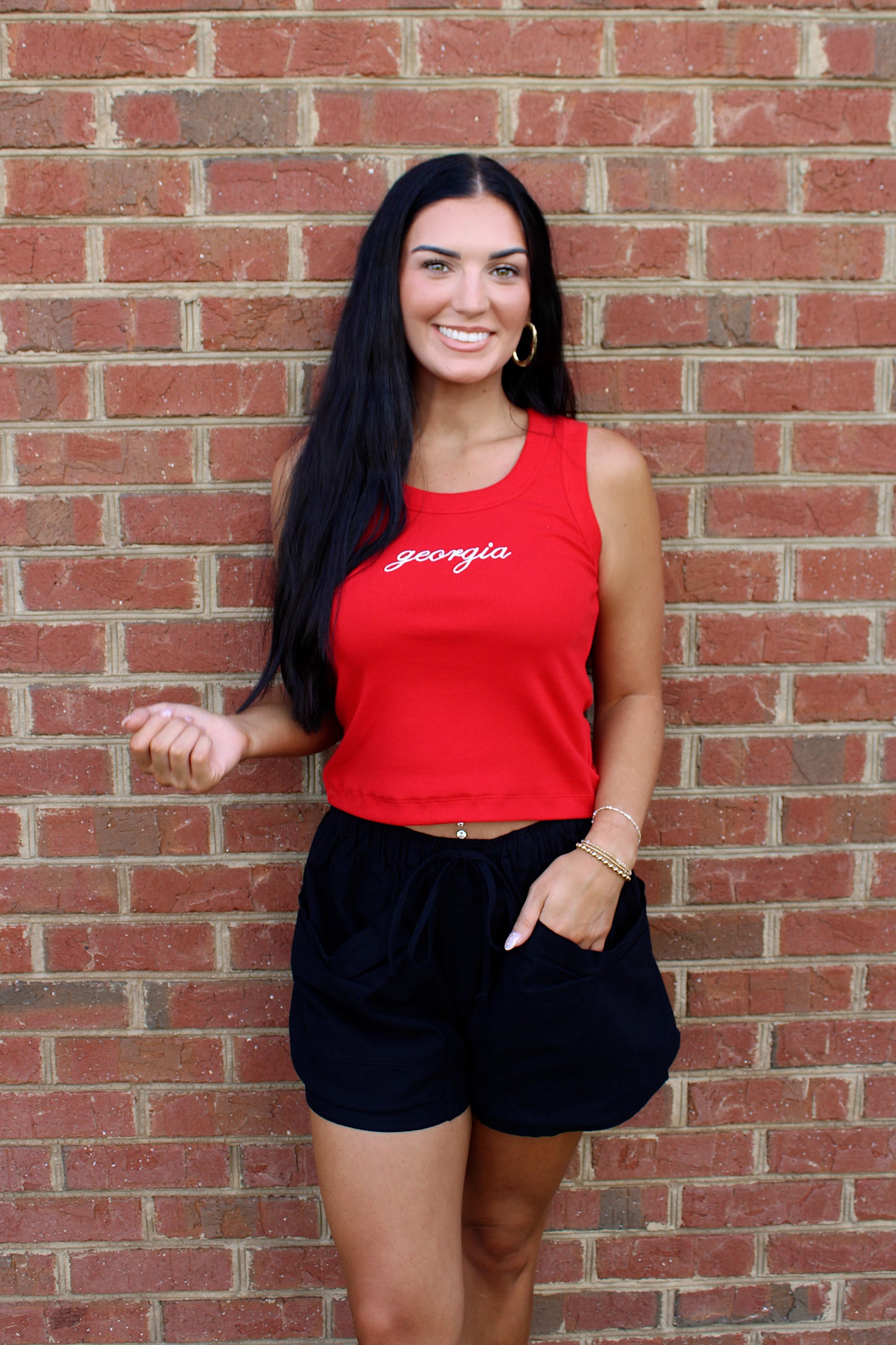 Black Pocket Side Shorts