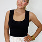 Seamless Cropped Tank w/ Built-in Bra