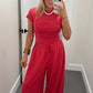 The Off Duty Pant Set - Berry
