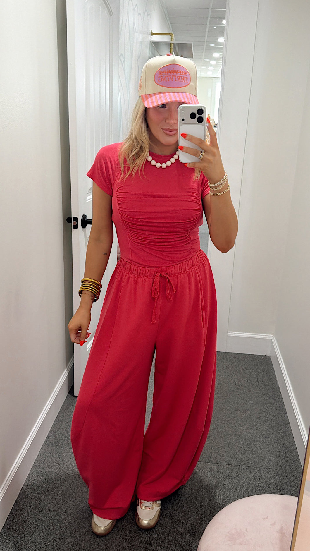 The Off Duty Pant Set - Berry