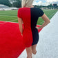 Football Sequins Color Block Dress