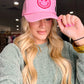 Hot Pink Lightening Face Trucker Hat - PINK