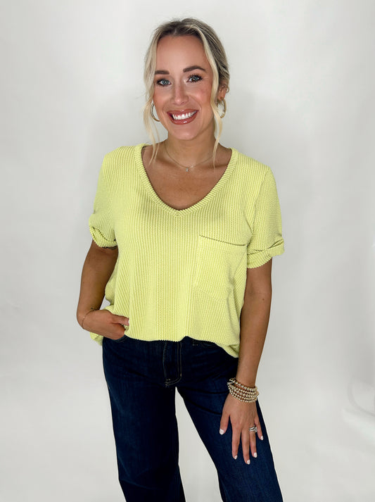 Casual Day Top in Lime