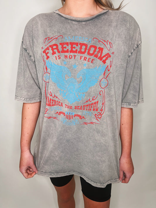 America Freedom Oversized Graphic Tee