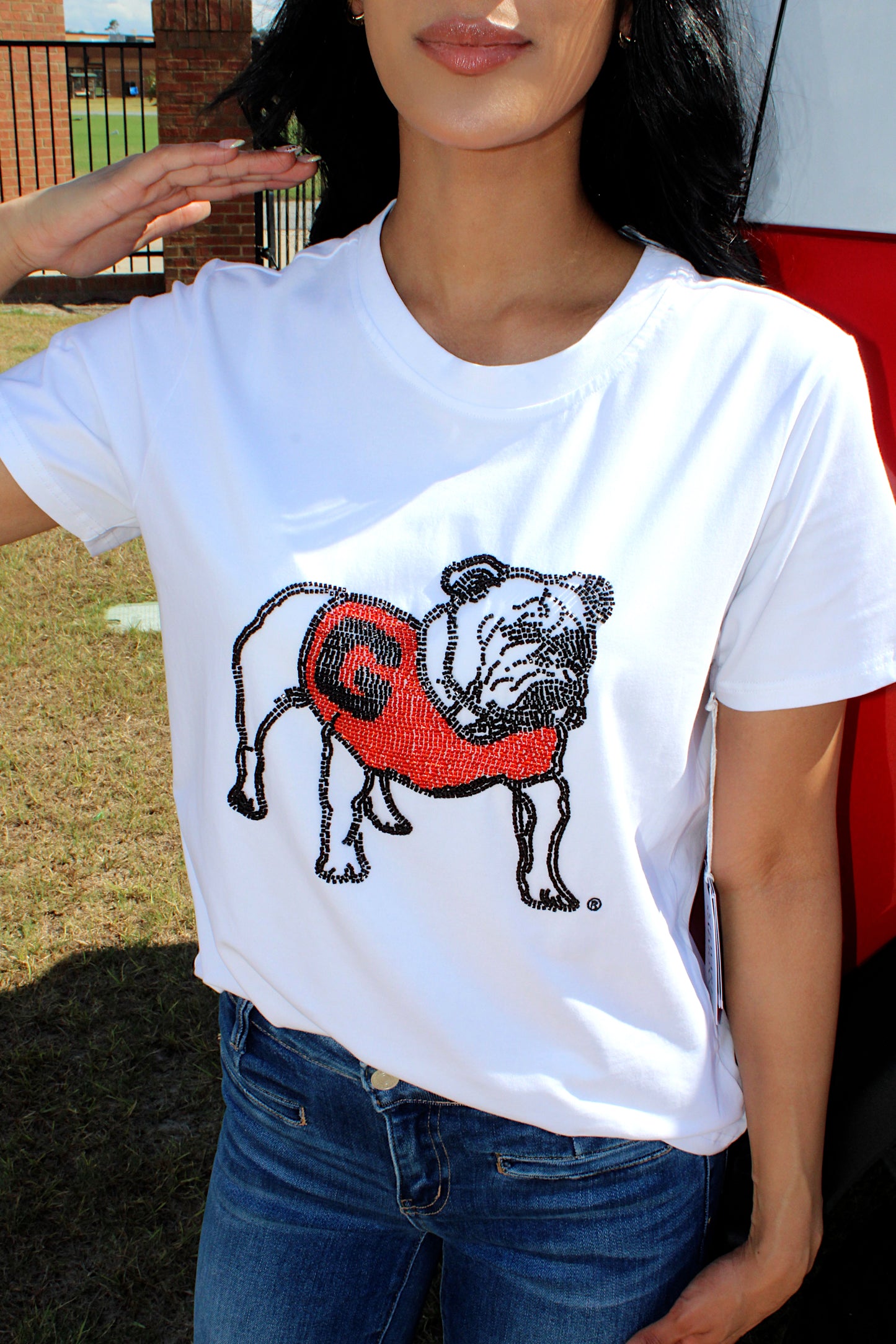 STEWART SIMMIONS - The Mascot Beaded Tee