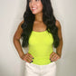 Kennedy Ribbed Tank - Lime Green