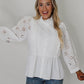 Looking Sassy Lace Top in White