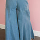 Pleated Wide Leg Jean