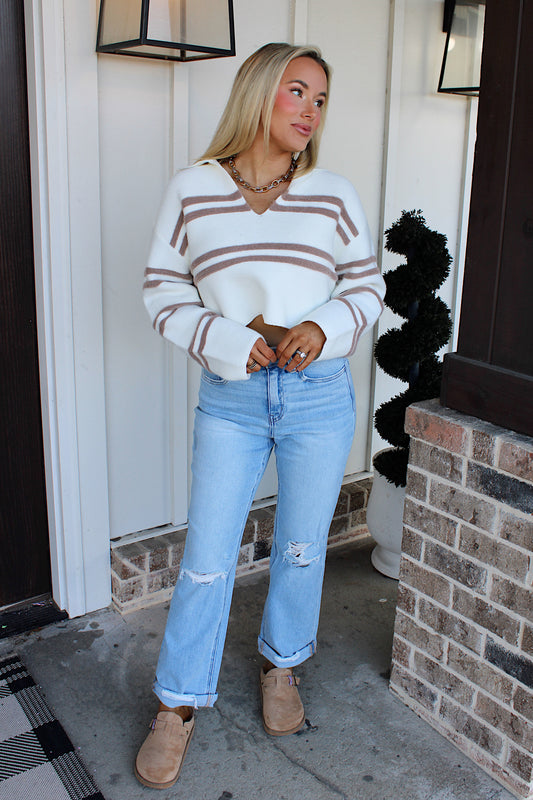 Urban Latte Cropped Sweater