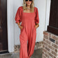 The Everyday Pleated Jumpsuit - Orange