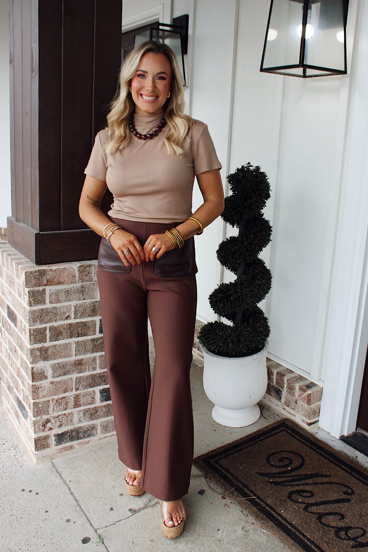 Ruched Neck Top - Coco