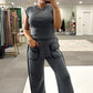 Front Pocket Pants Set