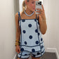 Blue Skies Polka Dot Set