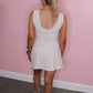 Gingham & Grace Tie Romper - Beige