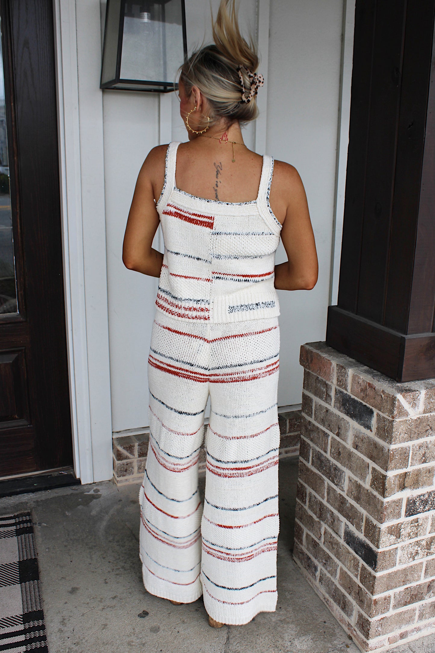 Coastal Stripe Knit Pant Set