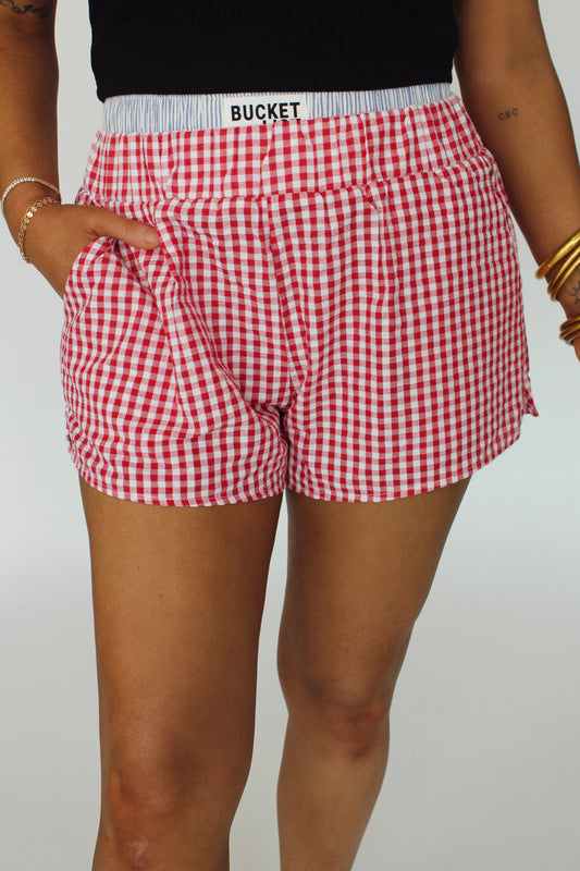 Boxer Shorts - Red Plaid