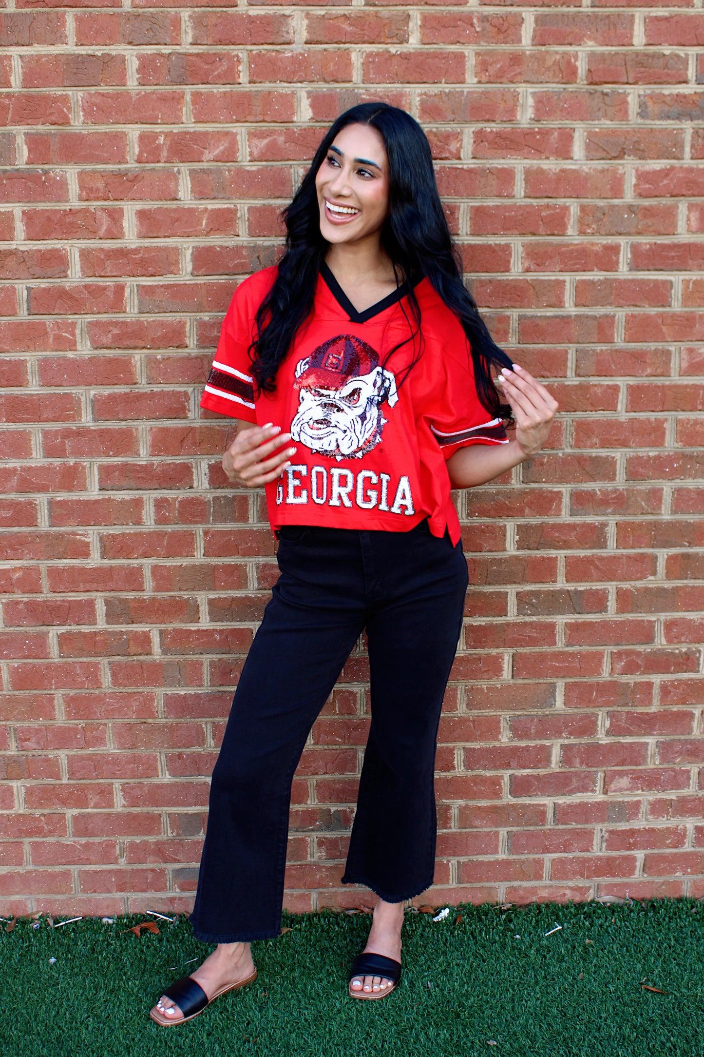 STEWART SIMMONS - The Blitz Sequin Jersey Tee