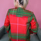 Plaid Open Bow Pajamas - Red/Green
