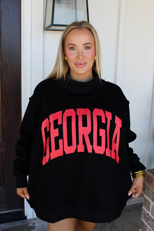 Georgia Mockneck - Black
