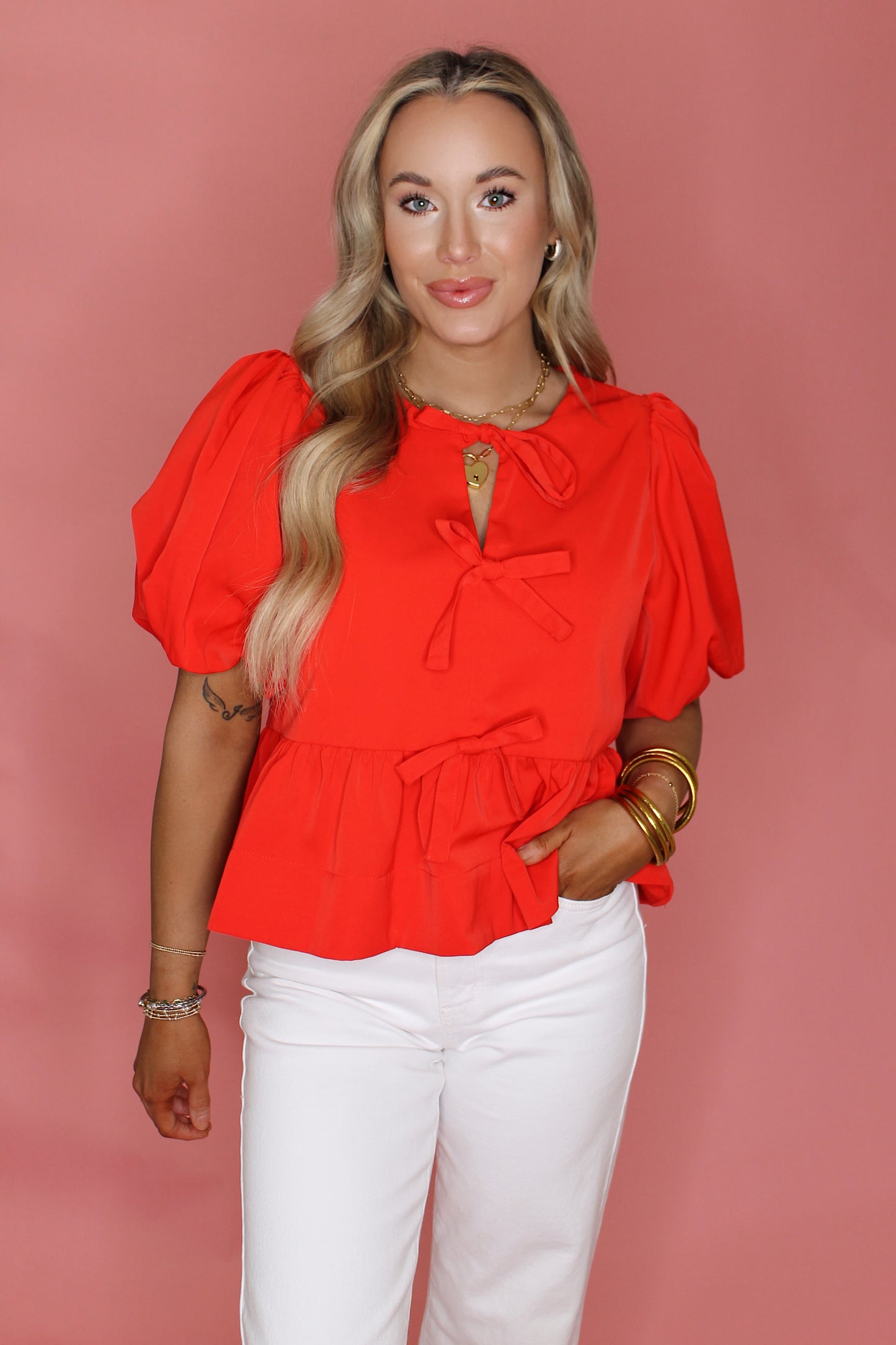 Sweet Surprise Blouse in Red