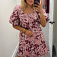 Champagne Chic Floral Mini Dress