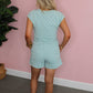 Lazy Days Short Set - Camo Blue