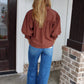 The Delicate Button Down Blouse - Brown