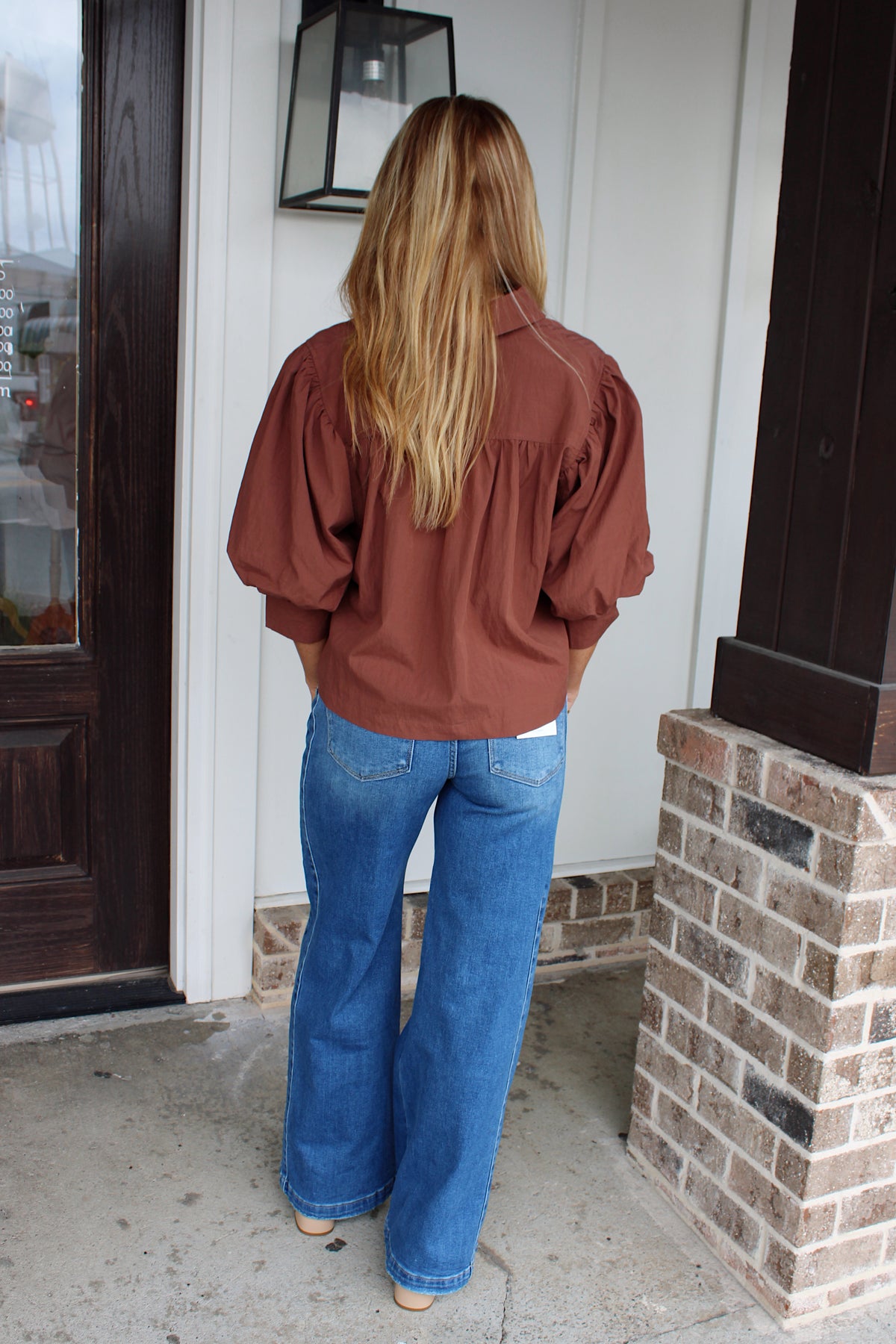 The Delicate Button Down Blouse - Brown
