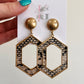 Animal Print Hexagon Earrings