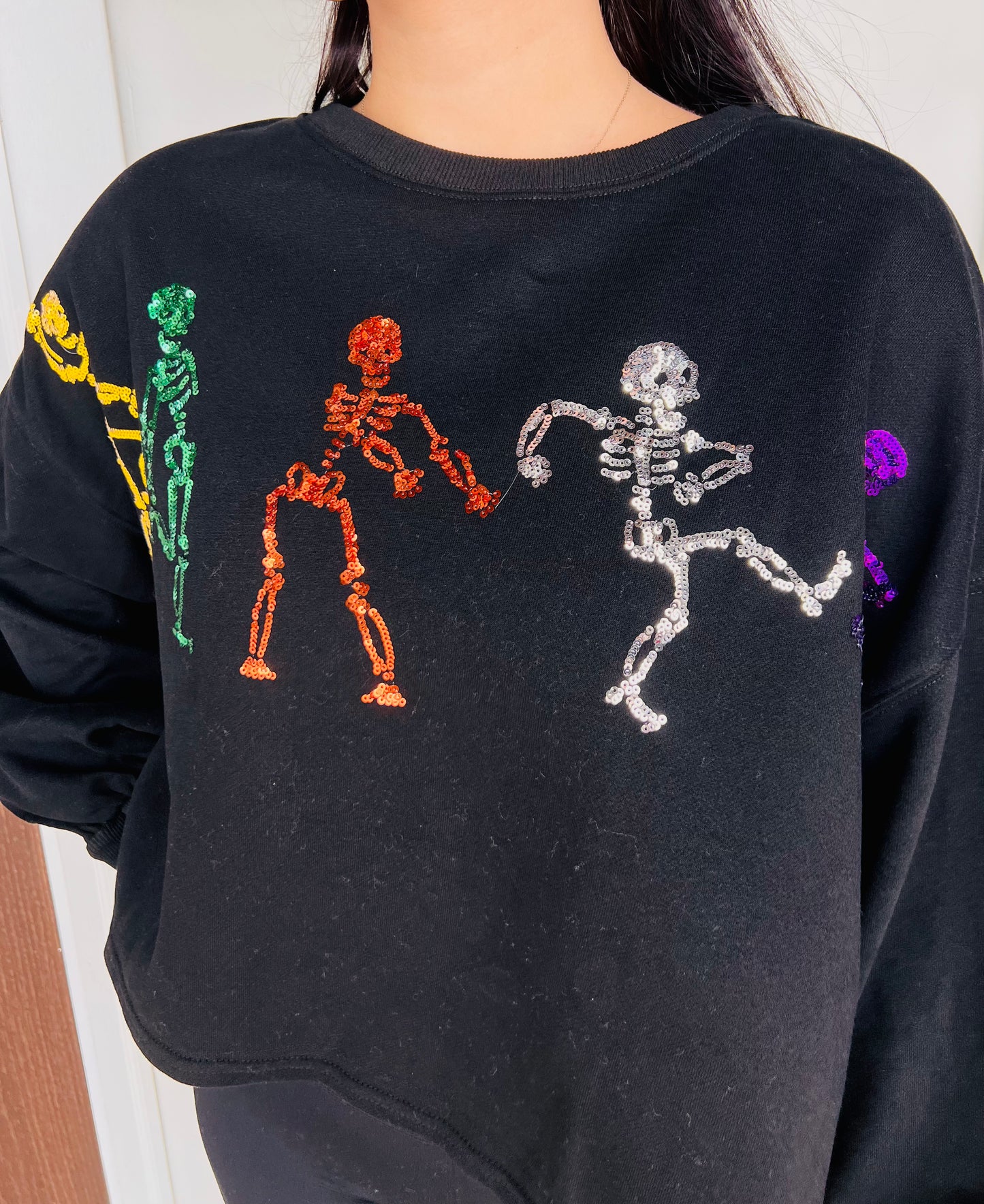 Skeleton Crop Sweater