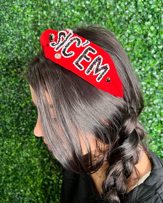 SIC' EM Gameday Headband - RED