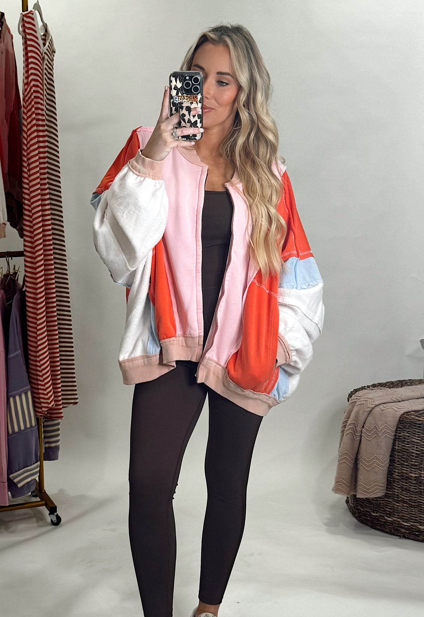 Colorblock Zip Up Jacket