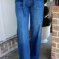 Flying Monkey | High Rise Wide Leg w/ Tie Belt
