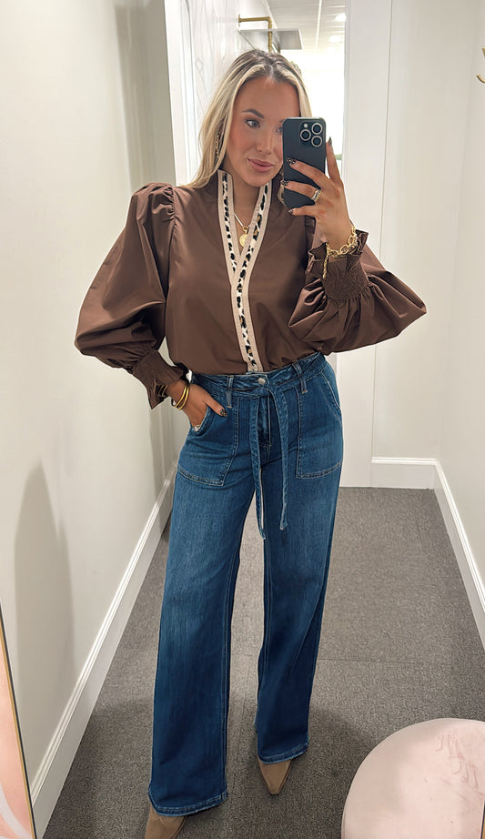 Eyes on You Leopard Blouse
