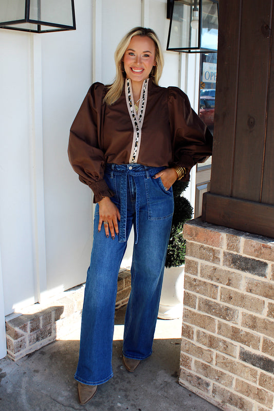 Eyes on You Leopard Blouse
