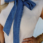 Fall Daydream Denim Tie Top