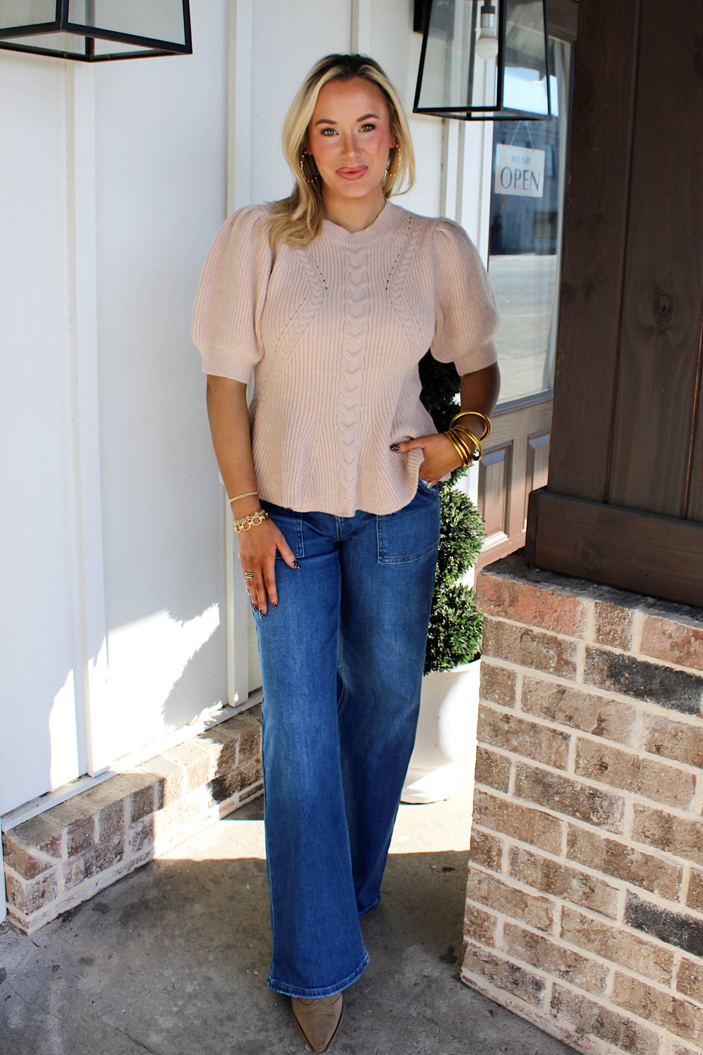 Flared Puff Sleeve Top