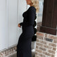 Soft Knit Jersey Dress - Black