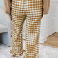 Gingham Ruffle Pant - Butter Toast