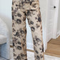 Brown Floral Pants