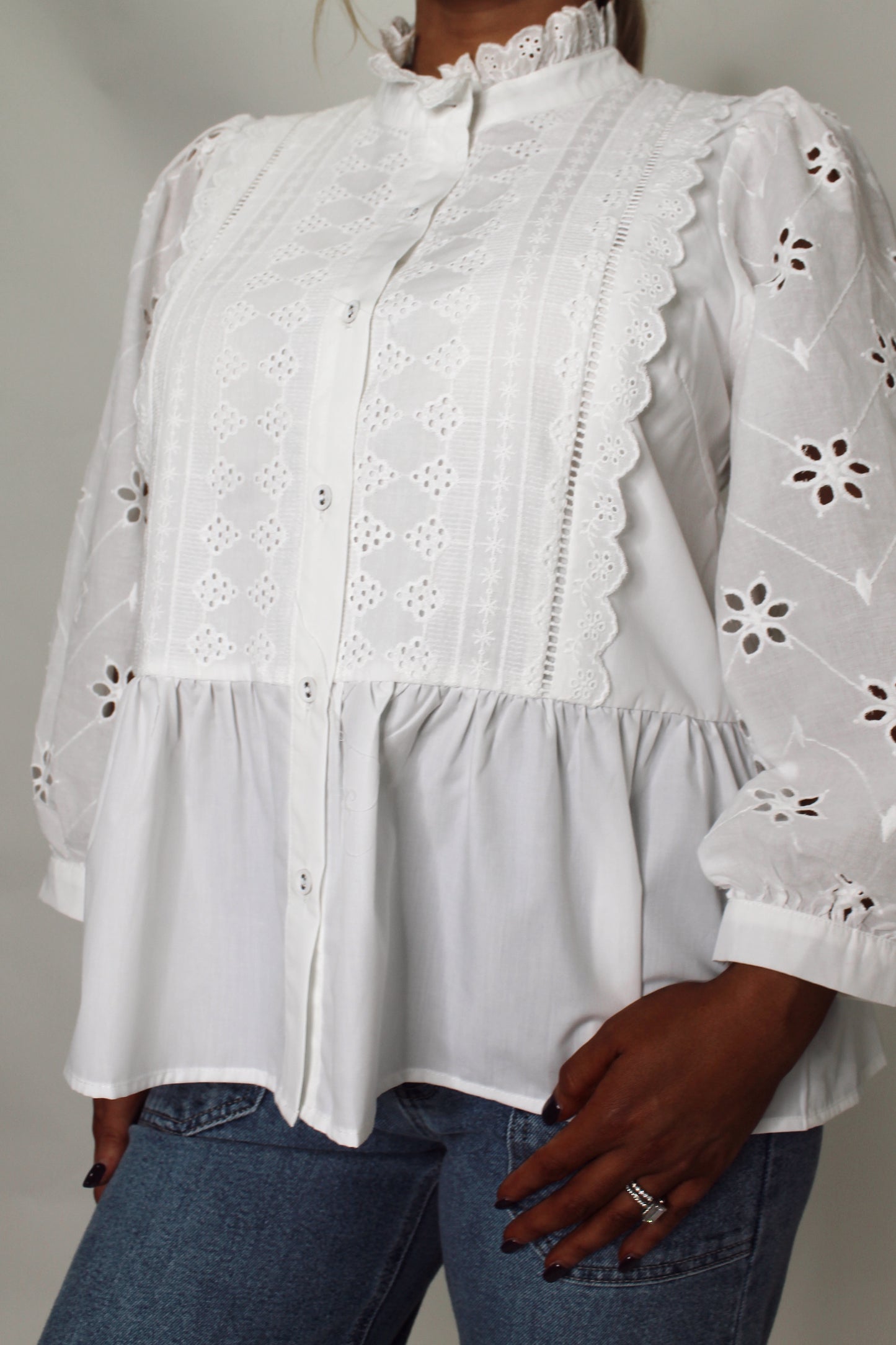 Looking Sassy Lace Top in White