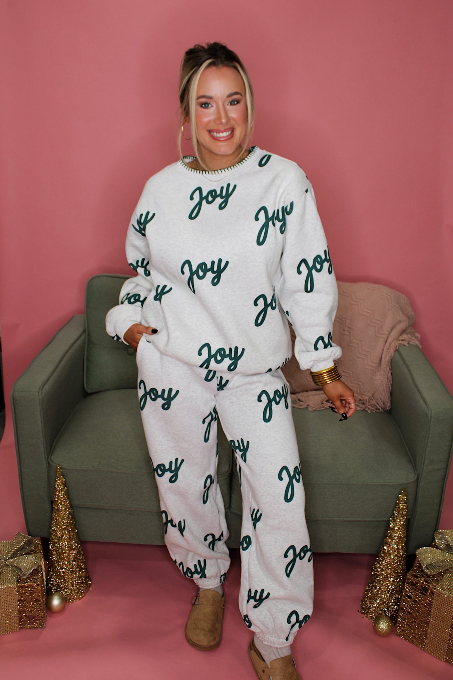 JOY Fleece Jogger Pants Set
